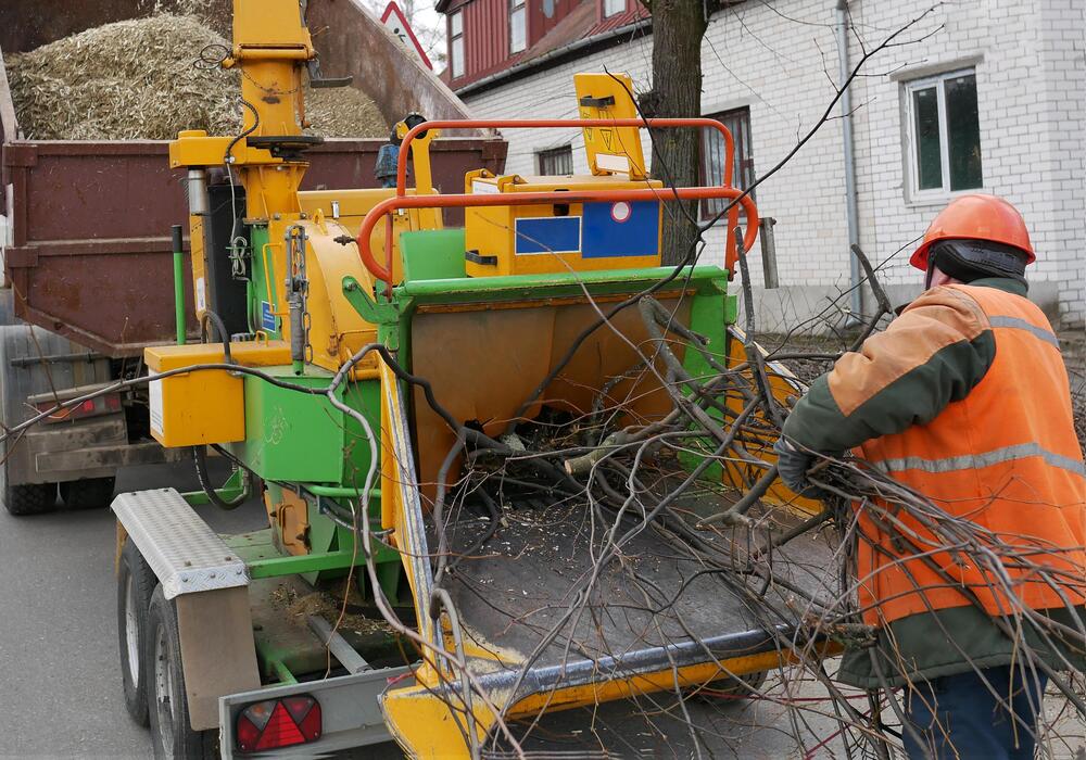 industrial wood chipper photo